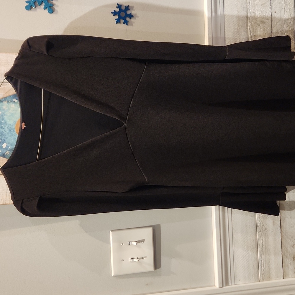 Free People Women's sz S no sz tag p2p- 19" low Vneck Midi Dress
